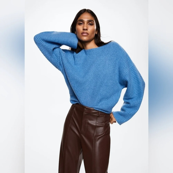 Mango Sweaters - Mango [XS]  Boat neck ribbed sweater
